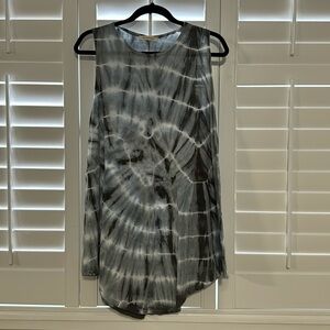 🆕 without tags Enti Short Swing Tank Dress, Grey Tie Dye, Size M